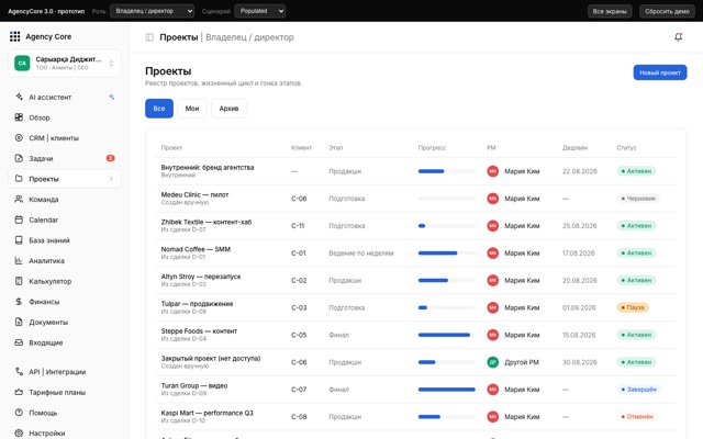 Реестр проектов